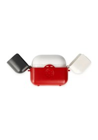 Resim Newface Apple Airpods 3 3.nesil Basmalı Kılıf - Kırmızı-siyah-beyaz Kapaklı Kılıf 