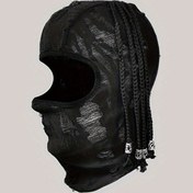 Resim Punk Hippie Y2K Dreadlocks Yırtık Bere, Örme Cool Rock Nefes Alabilir Maske, Bar Kulüp Rave Fotoğraf Aksesuarı ve Cadılar Bayramı Kostümü İçin 