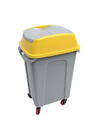 Resim Uğurlar Up-220 Hippo Eko Seri Çöp Kovası Sarı 50 Lt Tekerlekli Sarı 