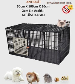Resim Leganest Alt Üst Kapalı Kedi Köpek Kafesi 50 x 50 x 100 CM 