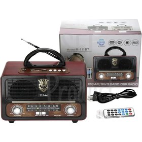 Resim SFL Product Taşınabilir Nostaljik Radyo Bluetooth/fm/usb/sd Retro Radyo M111bt SFLBT111 