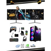 Resim Ramtech DG-İ5-900 Ekstra İ5-9400F 16RAM 480SSD GT730-4GB 24INÇLED Dual Monitör Gamıng Pc 