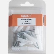 Resim Stabilit Plastik Dübel M8+Vida 14+14 Adet 