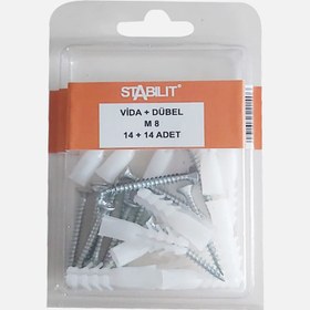 Resim Stabilit Plastik Dübel M8+Vida 14+14 Adet 
