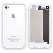Resim İphone 4G Arka Pil Batarya Kapak Beyaz Renk Cam Metal 