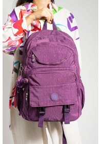 Resim Ultra Hafif Çok Cepli Su Geçirmez Sırt Çantası Mor Model: 571-1h - Mor 