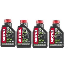 Resim Motul 5100 10W-40 4T Motosiklet Yağı 4 x 1 L 
