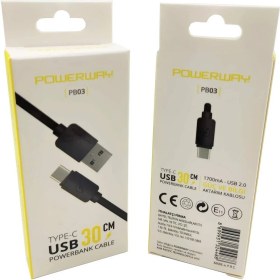 Resim 30 cm (Type-C) Powerbank Kablosu Powerway PB03 