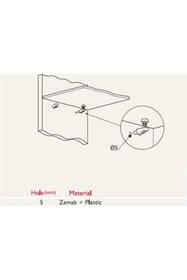 Resim Yıldızan Trndystorex Cam Raf Pimi Vantuzlu 5mm - 4 Adet 1233616 