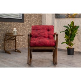 Resim Emideco Ahşap Sallanır Koltuk , Sandalye , Demonte Bahçe Salon Dinlenme Koltuğu 