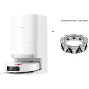Resim Xiaomi Robot Vacuum Plus Beyaz 6000 PA Emiş Gücü- Kristal Kolye HEDİYELİ 
