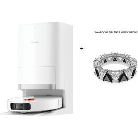 Resim Xiaomi Robot Vacuum Plus Beyaz 6000 PA Emiş Gücü- Kristal Kolye HEDİYELİ 