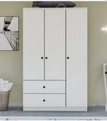 Resim Metalia Gm 854 Home 3 Kapılı 2 Çekmeceli Düğme Kulplu Gardırop 