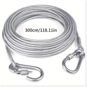 Resim Topnotch 1 Set Paslanmaz Çamaşır İpi 118.11 Inç Taşınabilir İç/dış Mekan Kampçılık Yurt 