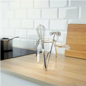 Resim IKEA Idealisk Paslanmaz Çelik Çırpıcı Seti - Dayanıklı ve Hijyenik, 2'li Farklı Boyutlarda, Ergonomik Tasarım, Gümüş Renk 