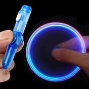 Resim Generic LED Işıklı Stres Giderici Fidget Spinner Kalem - 3'ü 1 Arada Tükenmez Kalem, Dönen Oyuncak 