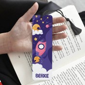Resim Okuma Hediyesi Uzay Aracı Desenli Kitap Ayracı 