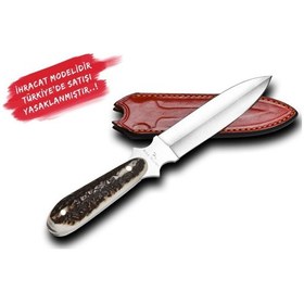 Resim Bora 503 B Zarf Açacağı Geyik Boynuzu Saplı Bıçak Kahverengi 