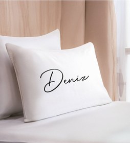 Resim Bk Gift Kişiye Özel İsimli Pamuklu Yastık Kılıfı-4 50x70cm , Sevgiliye , Ev si, Tasarım Ev Tekstili 