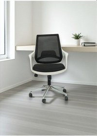 Resim Arji Desemo Çalışma Koltuğu Beyaz - Siyah 