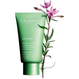 Resim Clarins Sos Pure Rebalancing Clay Mask For Oily Skin 75Ml. 