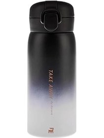 Resim AyrStore Skyfall Çelik Sızdırmaz Siyah Termos 350 Ml 