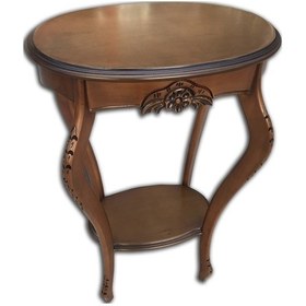 Resim Fiskos Çiçeklik 4Ayak Oyma Oval Model Parlak Kayın Ayak Parlak Ce 