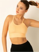 Resim MioFit Fashion Çift Askı Detaylı Destekli Seamless Spor Sütyeni 