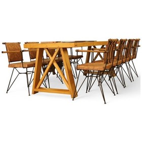 Resim Neiwel Paes Doğal Ahşap Toplantı Masası x 100 x 220 Açık Ceviz 