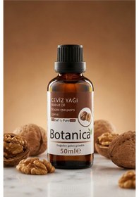Resim Botanica %100 Saf Ceviz Yağı Soğuk Sıkım Omega 3 Beyin Destekleyici Doğal Bitkisel Gıda Uyumlu 50 Ml 50 ML 