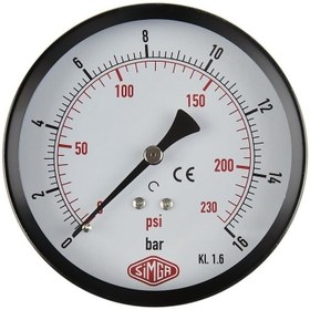 Resim SIMGA 0-1 Bar Çap Ø52 Mm Arkadan Bağlantılı Kuru Tip Manometre 