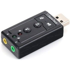 Resim 7.1 3.5mm USB Ses Kartı Mikrofon Kulaklık Harici 