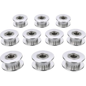 Resim Shuai Yan Gt2 Avara Zamanlama Kasnağı Rulman 20T (20 Diş) 5mm Çap 20 Diş 6mm Kayış Reprap 3D Yazıcıya Uygun (10 Adet) 