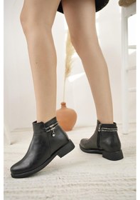 Resim Nesil Shoes Bln 1701 Siyah Taşlı Kadın Bot-siyah Siyah 