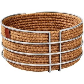 Resim Edora Home Gümüş Paslanmaz Yuvarlak Ekmek Sepeti Makrome - Çok Amaçlı Metal Gümüş 