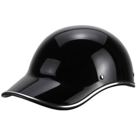 Resim BSDDP A0344 Siyah Kışlık Yarım Motosiklet Kaskı 