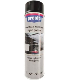 Resim Presto Parlak Siyah Akrilik Sprey Boya 500 Ml. 