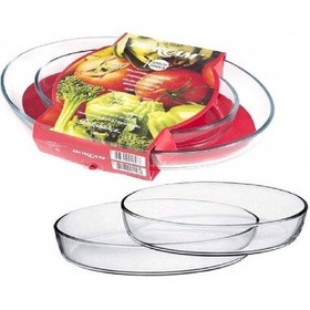 Resim Paşabahçe 159033 2'li Oval Borcam Seti - Borcam Fırın Tepsisi 