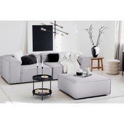 Resim ERİZA Relax Soft 3 Modül Gri Keten 122 2 Köşe 1 Puf 