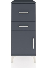 Resim Hyperion Komodin 2 Çekmeceli Tek Kapaklı 44x44x106 Antrasit-a... Antrasit 