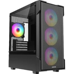 Resim Fazeon F1 650W 80+ Bronze Mesh 4X120MM Rainbow Fanlı Matx Bilgisayar Kasası 