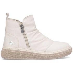 Resim Mammamia D25kb-1005 - B Kadın Hakiki Deri Çift Fermuarlı Günlük Comfort Bot Kemik Siyah 