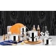 Resim Evimsaray Çeyiz Seti Paslanmaz Çelik 16 Parça Fiore Sade 