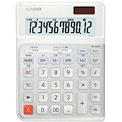 Resim Casio DE-12E-WE Beyaz 12 Hane Masa Üstü Ergonomik Tuşlu Hesap Makinesi 