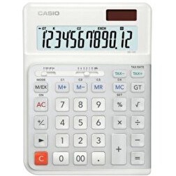 Resim Casio DE-12E-WE Beyaz 12 Hane Masa Üstü Ergonomik Tuşlu Hesap Makinesi 