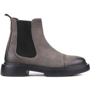 Resim Shoetyle - Gri Nubuk Deri Erkek Chelsea Bot 250-080-923-gri 
