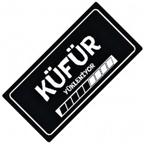 Resim Küfür Yükleniyor Yazılı Sök-tak-pratik Vantuzlu Dekor Plaka 