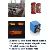 Resim Dörtlü Set 2 Adet Hido Marin Korna 2 Adet Çeray Stop Lamba 10 Ad Neon 