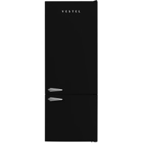 Resim Vestel NFK52001 Retro Bordo 471 LT No-Frost Kombi Tipi Buzdolabı 
