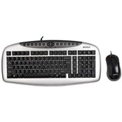 Resim A4 Tech Kb-2150D Gümüş Siyah Q Tr Usb Kablolu Set 